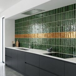 Minibru Crackle Jungle 33.7cm x 32.2cm Mosaic Tile 