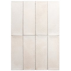 Miyako Chalk White 5cm x 15cm Wall and Floor Tile