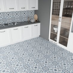Mosaica Corfu Blue 45cm x 45cm Wall and Floor Tile