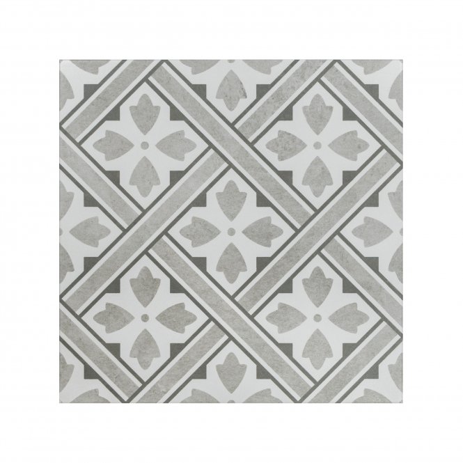 Mr Jones Charcoal 33cm x 33cm Floor Tile