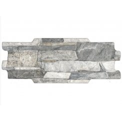 Muretto 3D Grey 16cm x 40cm Wall and Floor Tile