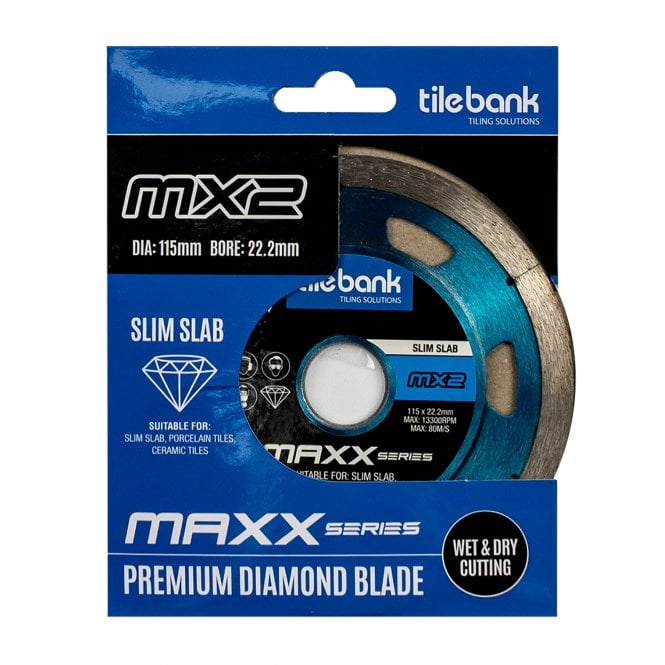 MX2 Slim Slab Wet and Dry Diamond Blade 115mm x 22mm