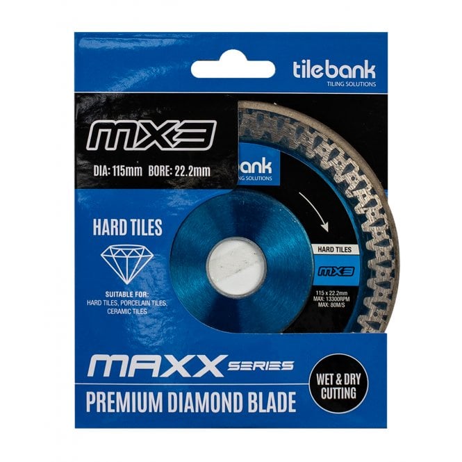MX3 Wet and Dry Diamond Blade 115mm x 22mm