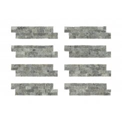 Native Stone Travertine Silver Splitface 10cm x 36cm Wall Tile
