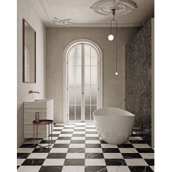Nero Marquina Matt 30cm x 30cm Wall and Floor Tile