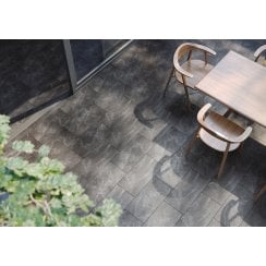 Noir Stone Effect Grey 29.7cm x 59.8cm Wall & Floor Tile