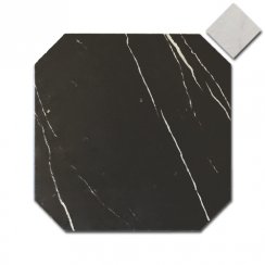 Octagon Marmol Black 20cm x 20cm Tile