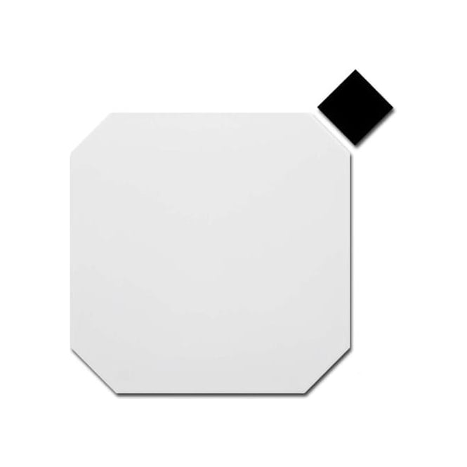 Octagon Matt White 20cm x 20cm Tile