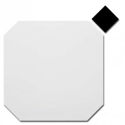 Octagon Matt White 20cm x 20cm Tile