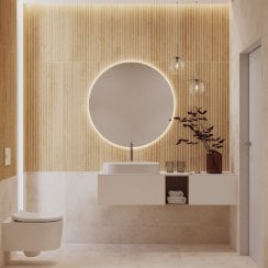 Orient Beige White Matt 39.8cm x 119.8cm Wall Tile