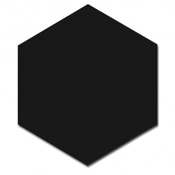 Origami Hexagon Black 25.8cm x 29cm Wall & Floor Tile