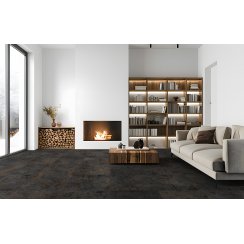 Oxide Anthracite Semi Lapp 60cm x 60cm Floor Tile