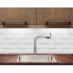 Parisien Metro Crackle Ice White 7.5cm x 22.5cm Wall Tile