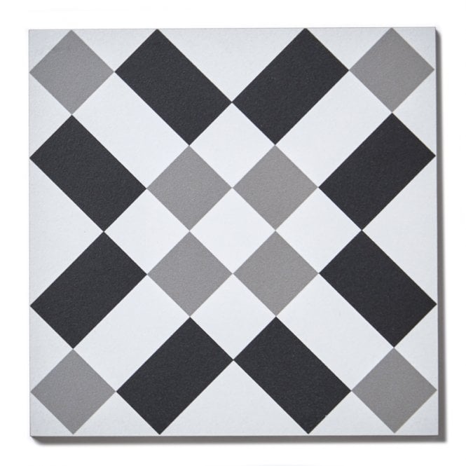 Patchwork B&W 02 20cm x 20cm Wall & Floor Tile