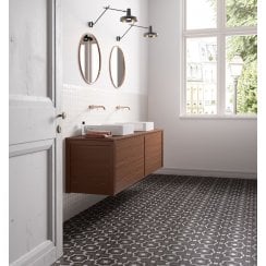 Patchwork B&W 04 20cm x 20cm Wall & Floor Tile