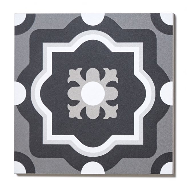 Patchwork B&W 04 20cm x 20cm Wall & Floor Tile