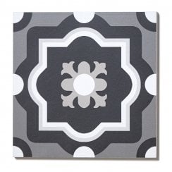 Patchwork B&W 04 20cm x 20cm Wall & Floor Tile