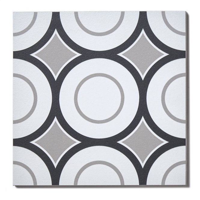 Patchwork B&W 05 20cm x 20cm Wall & Floor Tile