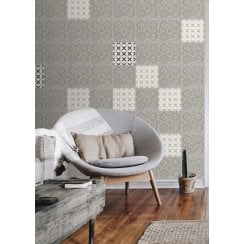 Patchwork Kobe Light Grey 29.8cm x 29.8cm Wall & Floor Tile