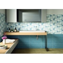 Pattern Mix Denim 25cm x 60cm Wall Tile
