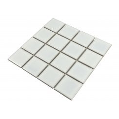Payan Square Ghost White (7.3cm x 7.3cm) 30.5cm x 30.5cm Mosaic Tile
