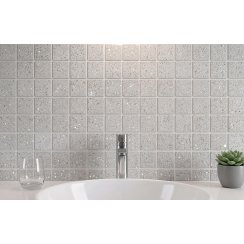 Pearl White Gulfstone Quartz 30cm x 30cm (2.5cm x 2.5cm) Mosaic Tile