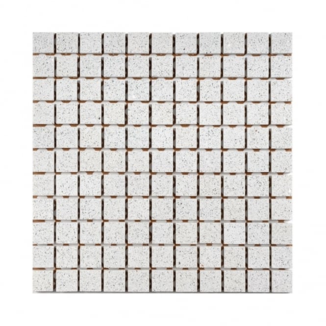 Pearl White  Quartz 30cm x 30cm (2.5cm x 2.5cm) Mosaic Tile