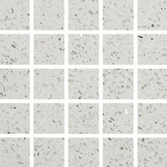 Pearl White Gulfstone Quartz 30cm x 30cm (4.8cm x 4.8cm) Mosaic Tile