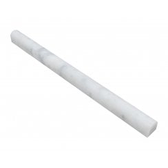Pencil Carrara Marble White 2cm x 30.5cm Border Tile
