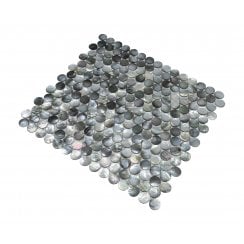Penny Mother Of Pearl Black 29cm x 31.5cm Mosaic Tile