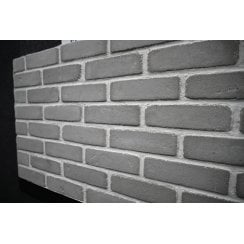 Perth Grey Brick Flat 5.7cm x 19.4cm Wall Tile (Box)