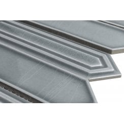 Picket Earl Grey Mosaic Tile (4.8cm x 19.8cm) 35.3cm x 25.5cm