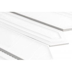 Picket White Mosaic Tile (4.8cm x 19.8cm) 35.3cm x 25.5cm