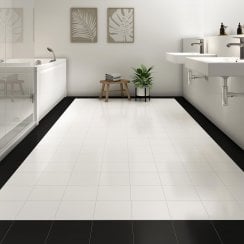 Plaka Black 20cm x 20cm Wall and Floor Tile