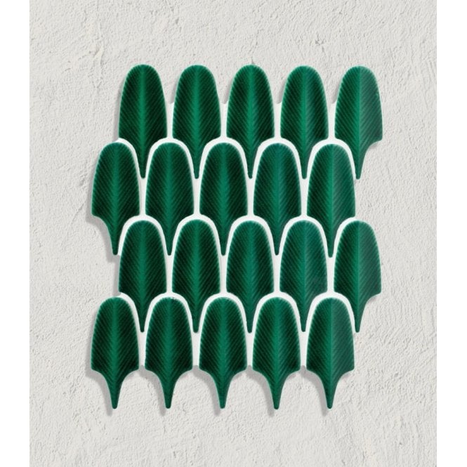 Plume Emerald Green (1.5cm x 11.5cm) 30.5cm x 26.9cm Mosaic Tile