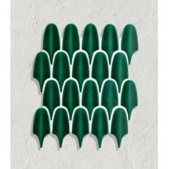 Plume Emerald Green (1.5cm x 11.5cm) 30.5cm x 26.9cm Mosaic Tile