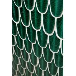 Plume Emerald Green (1.5cm x 11.5cm) 30.5cm x 26.9cm Mosaic Tile