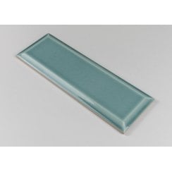 Plush Azulado Teal Crackle Glaze 7.5cm x 22.5cm Wall Tile