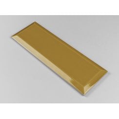 Plush Metro Crackle Mustard 7.5cm x 22.5cm Wall Tile