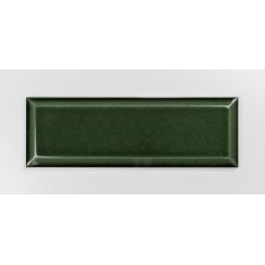 Plush Victorian Green Crackle Glaze 7.5cm x 22.5cm Wall Tile