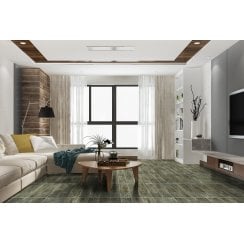 Polished Wood Dark Grey 15cm x 60cm Wall and Floor Tile