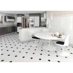Premium Metro Brick Gloss Ice White 10cm x 20cm Wall Tile