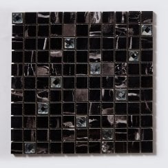 Premium Nero Marquina Jewel 30cm x 30cm Mosaic