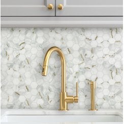 Prestige Bone Gold 32.4cm x 33.2cm Mosaic Tile