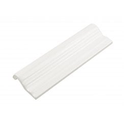 Puddle Glaze Cotton White 5cm x 15cm Border Tile