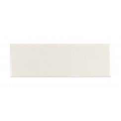 Puddle Glaze Cotton White 5cm x 15cm Wall Tile