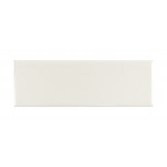 Puddle Glaze Cotton White 5cm x 15cm Wall Tile