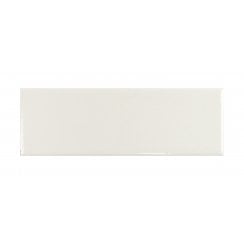 Puddle Glaze Cotton White 5cm x 15cm Wall Tile