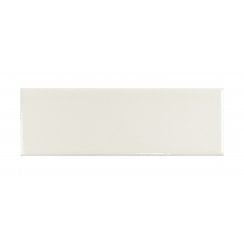 Puddle Glaze Cotton White 5cm x 15cm Wall Tile