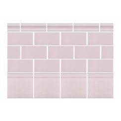 Puddle Glaze English Rose 15cm x 15cm Skirting Tile